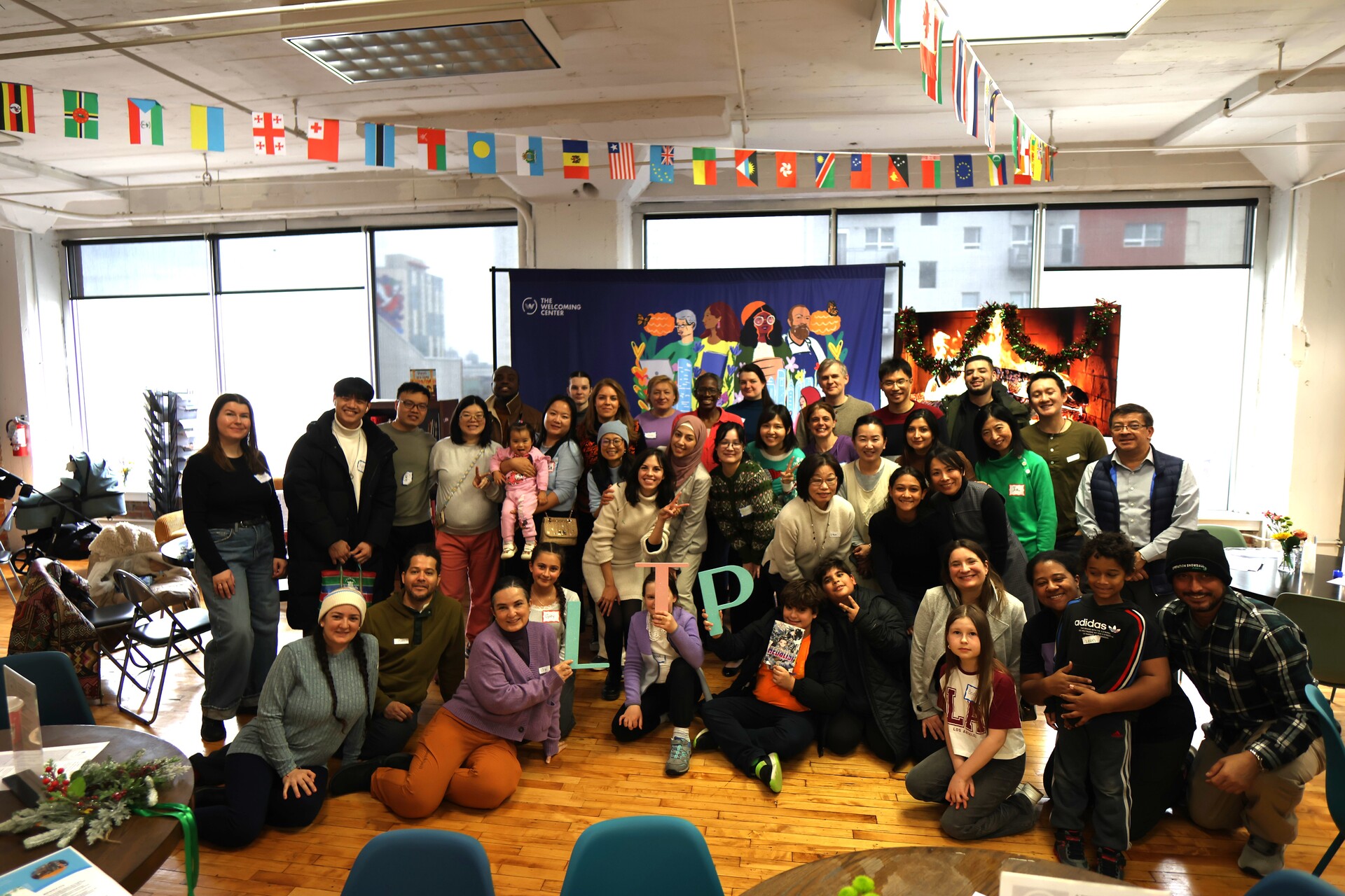 Participants sharing a meal together